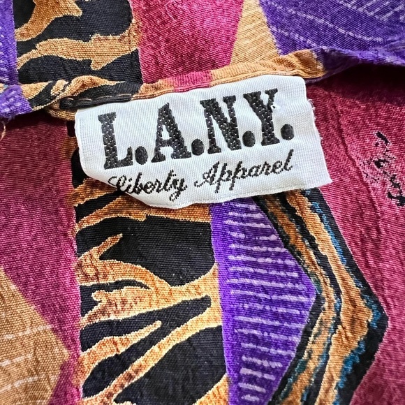 Vintage L.A.N.Y Sleeveless Maxi Dress Aztec African Lightweight 90s - Picture 5 of 5